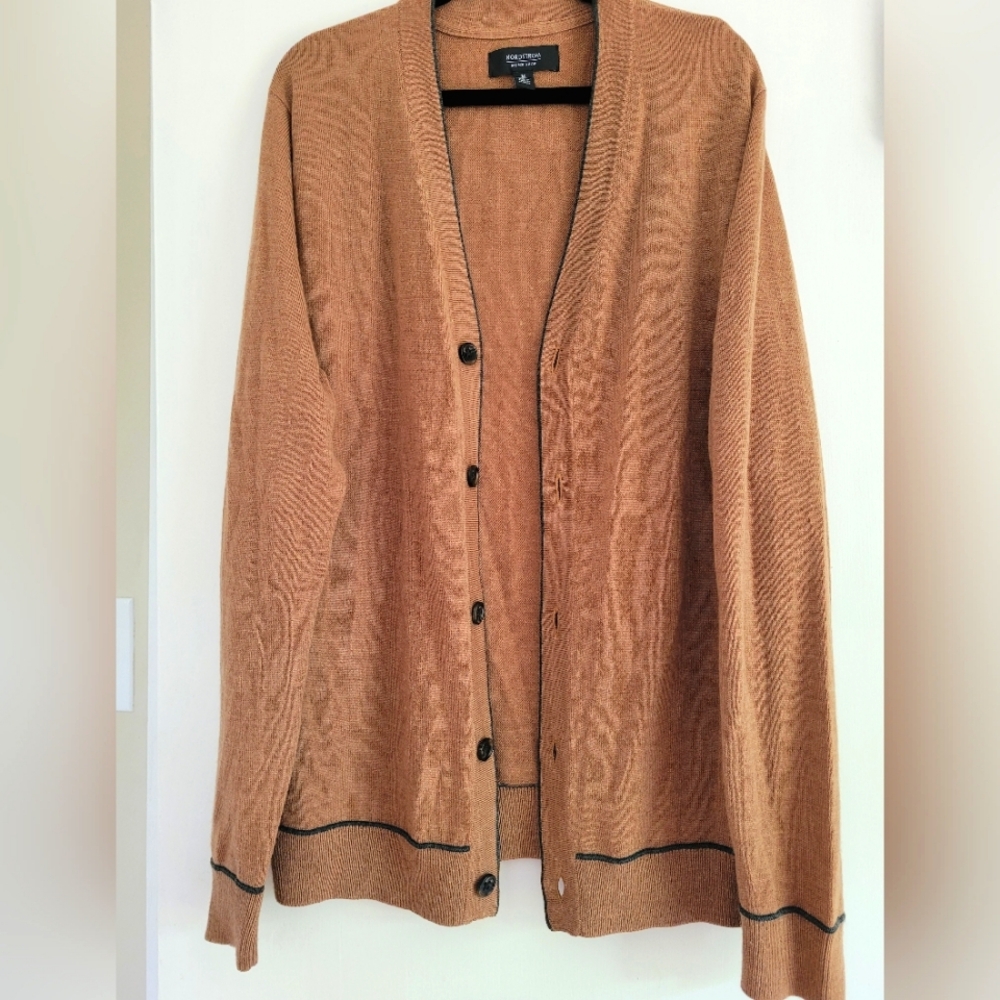 Nordstrom Merino Wool Blend Camel Cardigan Size M